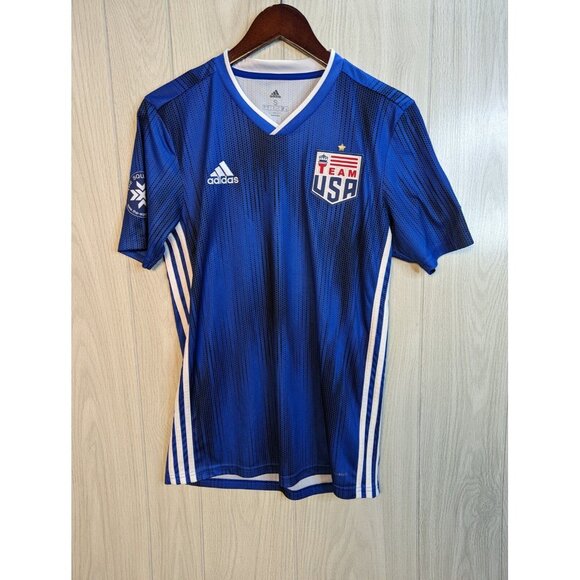 Soccer El Blanco 69 Adidas Used Small Jersey Team USA Climalite - Picture 1 of 7